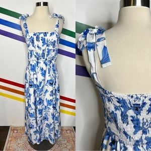 SHEIN floral tie strap maxi dress size medium